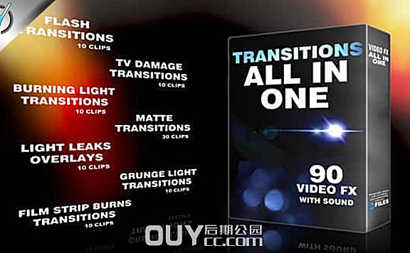 高清特效转场视频素材90组 [Transitions All In One]