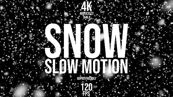 8组高帧率4K高清 雪花循环动画素材 Snow4K 120 fps