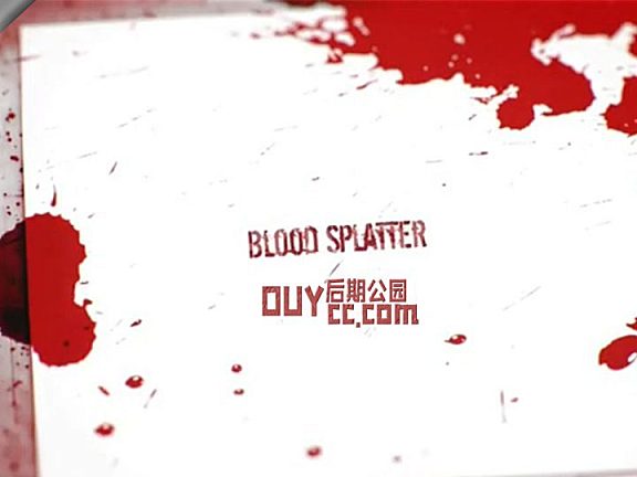 50个红色血液飞溅喷洒素材 Blood Splatter HD
