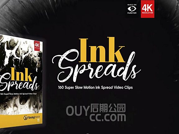 160个水墨滴落扩散泼洒晕染4k高清素材-BBV11