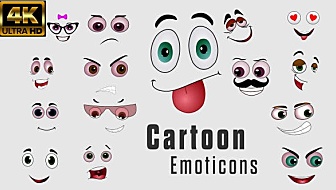 29个可爱卡通综艺表情动画包 Cartoon Emoticons