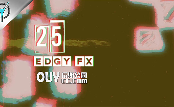 123个水墨复古叠加4K高清素材EDGY  Punk Style Video FX