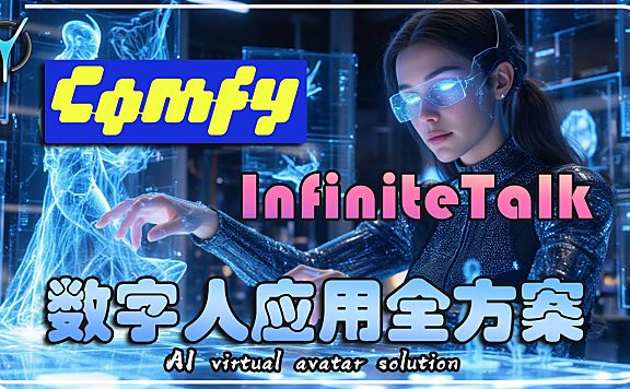 【打造数字人流程-2】ComfyUI-InfiniteTalk 图像音频一步合成细腻动态数字人口播短视频！