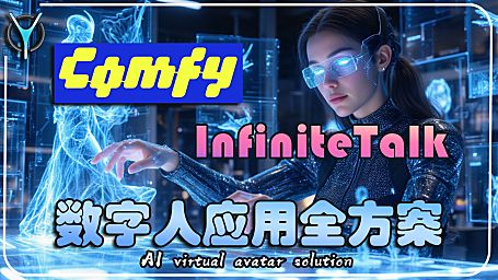 【打造数字人流程-2】ComfyUI-InfiniteTalk 图像音频一步合成细腻动态数字人口播短视频！